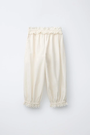 Брюки с кружевом- Заказать в России