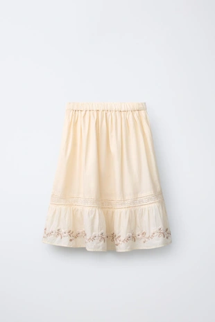 Юбка миди с вышивкой- Заказать в России