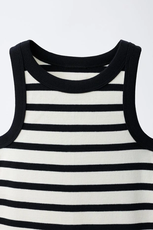 Платье в рубчик в полоску