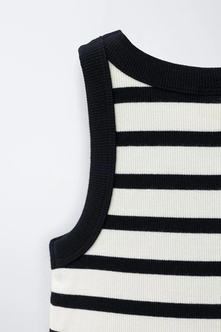 Платье в рубчик в полоску