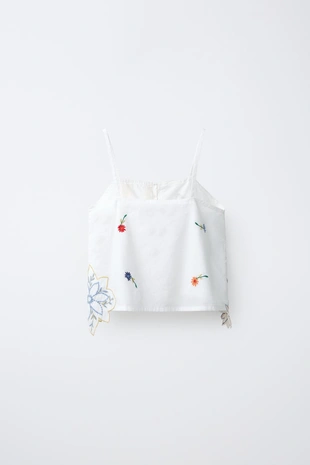 Топ с вышивкой пэчворк- Заказать в России