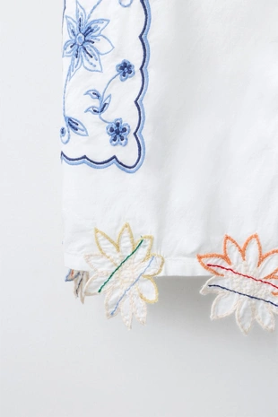 Топ с вышивкой пэчворк- Заказать в России