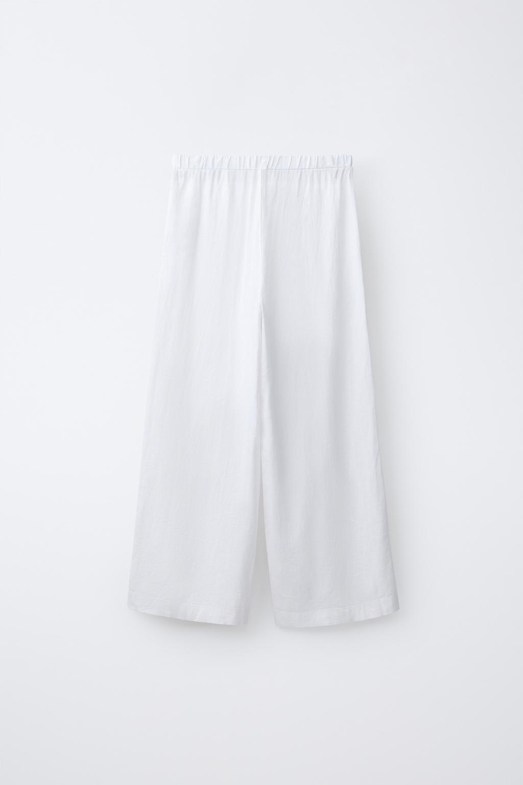 БРЮКИ ПРЯМОГО КРОЯ ИЗ СМЕСОВОГО ЛЬНА