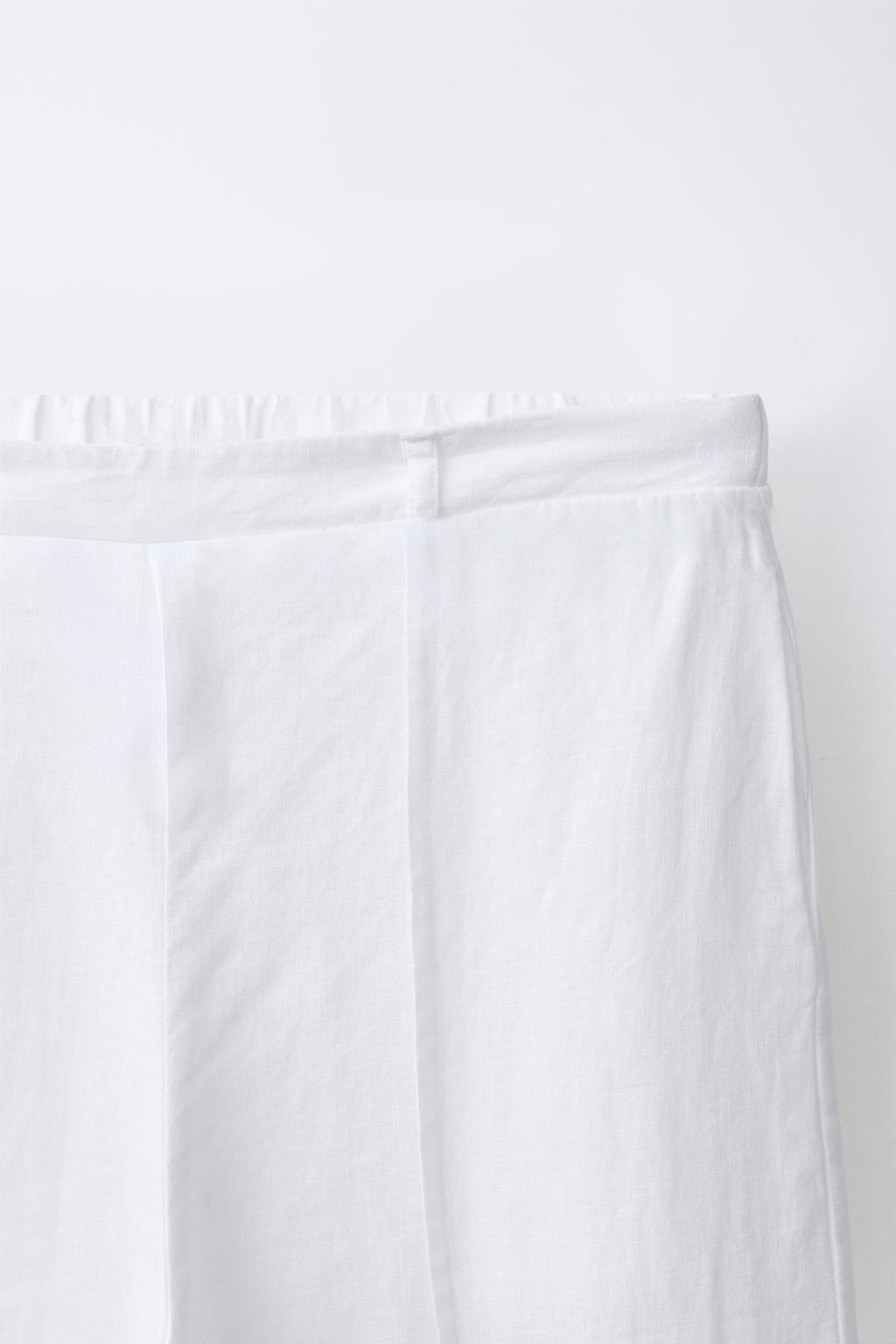 БРЮКИ ПРЯМОГО КРОЯ ИЗ СМЕСОВОГО ЛЬНА