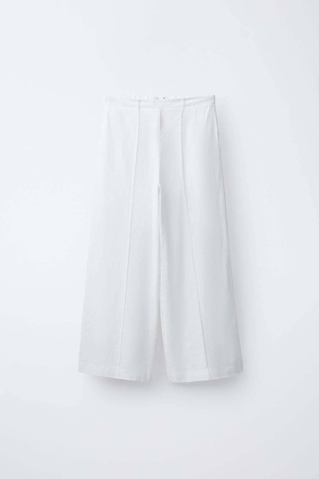 БРЮКИ ПРЯМОГО КРОЯ ИЗ СМЕСОВОГО ЛЬНА