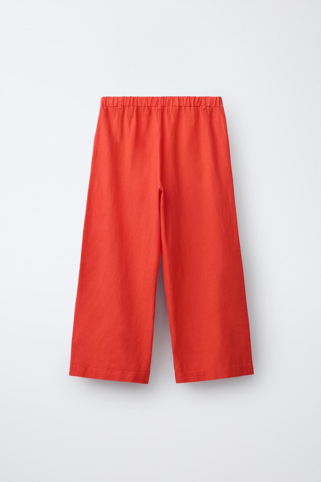 ПРЯМЫЕ БРЮКИ ИЗ СМЕСОВОГО ЛЬНА