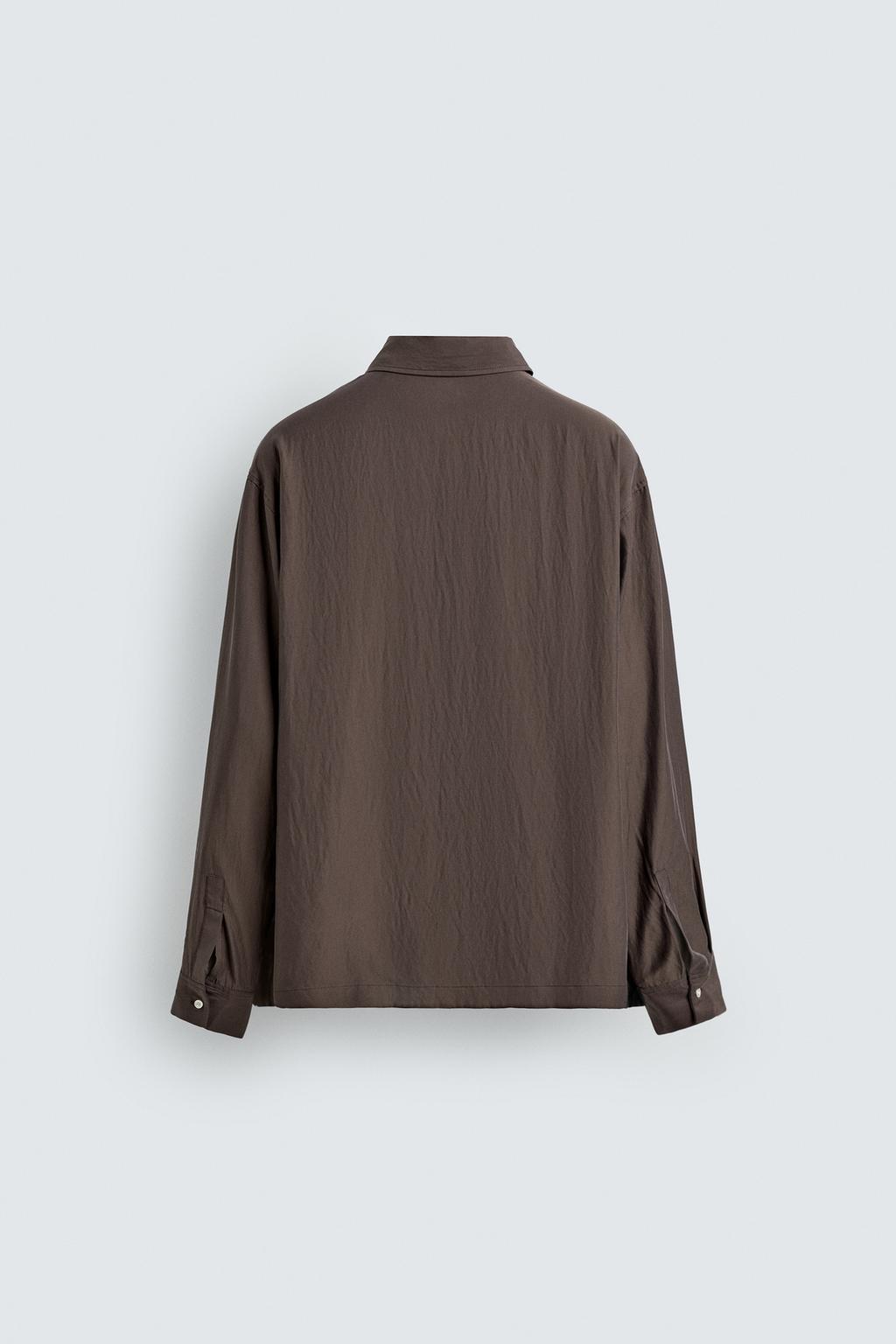 РУБАШКА RELAXED FIT ИЗ СТРУЯЩЕЙСЯ ТКАНИ