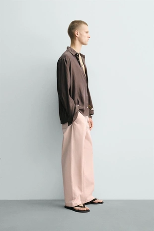 Рубашка Relaxed Fit из струящейся ткани