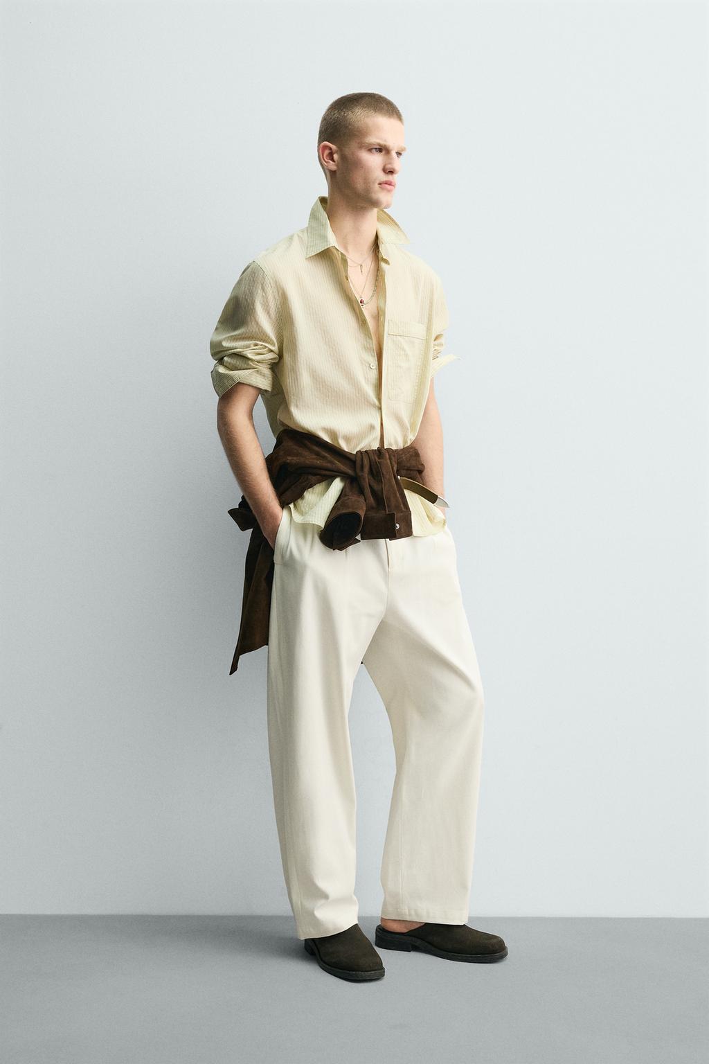 РУБАШКА СТРУЯЩЕГОСЯ ПОКРОЯ В ПОЛОСКУ