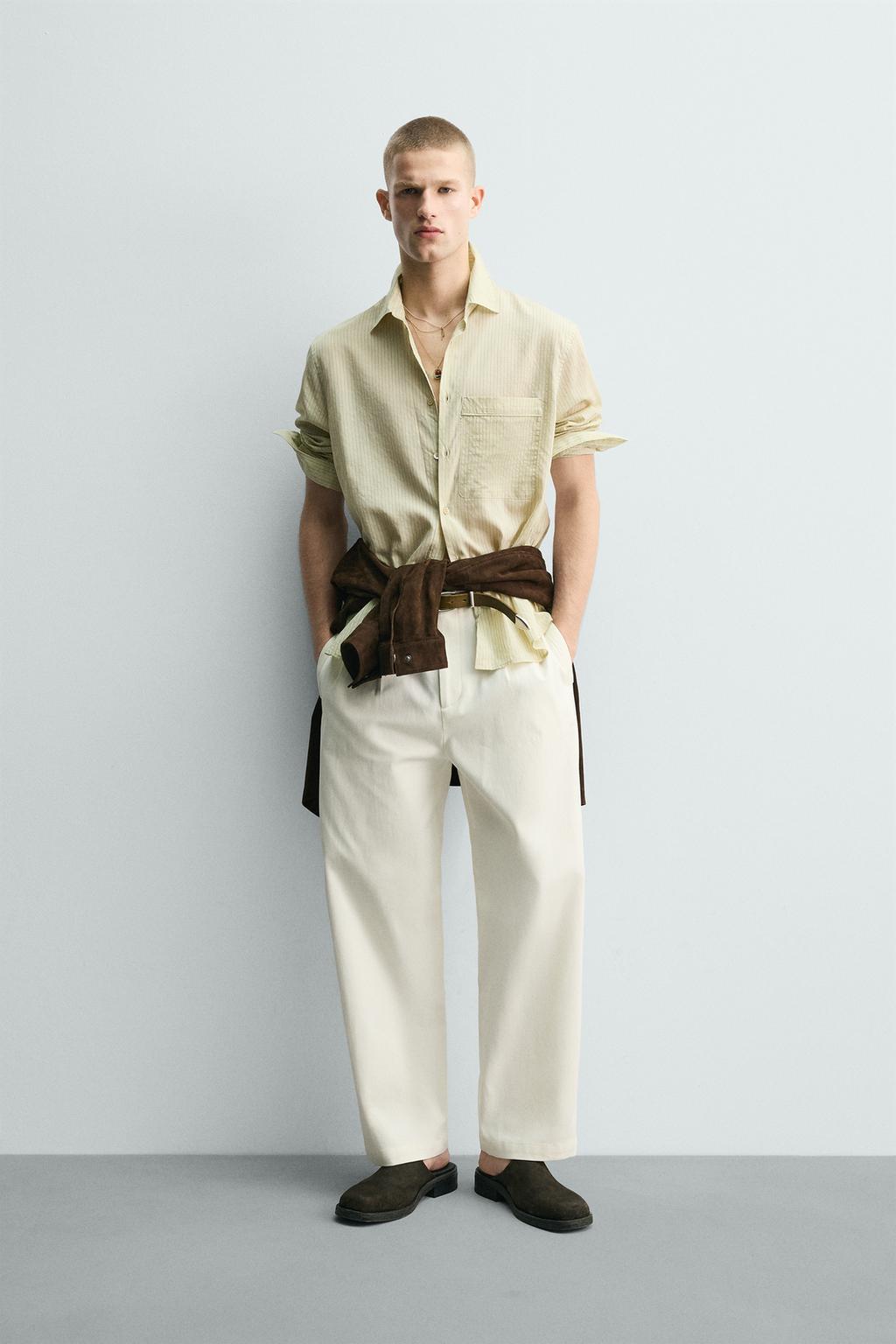 РУБАШКА СТРУЯЩЕГОСЯ ПОКРОЯ В ПОЛОСКУ