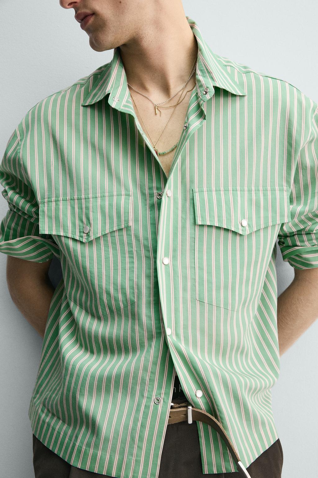 РУБАШКА СВОБОДНОГО КРОЯ В ПОЛОСКУ