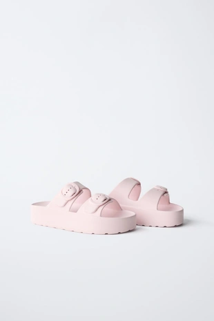 Сандалии из каучука с пряжками- Заказать в России