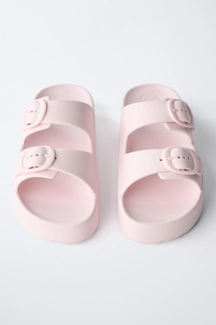 Сандалии из каучука с пряжками- Заказать в России