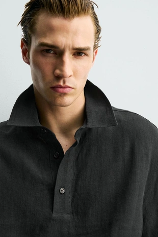 Поло из 100% льна- Заказать в России