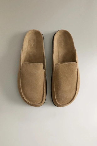 Туфли-сабо из кожи в стиле лоферов- Заказать в России