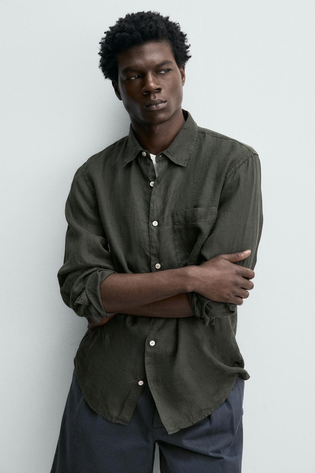 РУБАШКА REGULAR FIT ИЗ 100% ЛЬНА