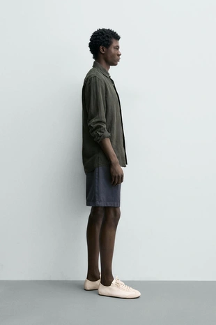 Рубашка Regular Fit из 100% льна- Заказать в России