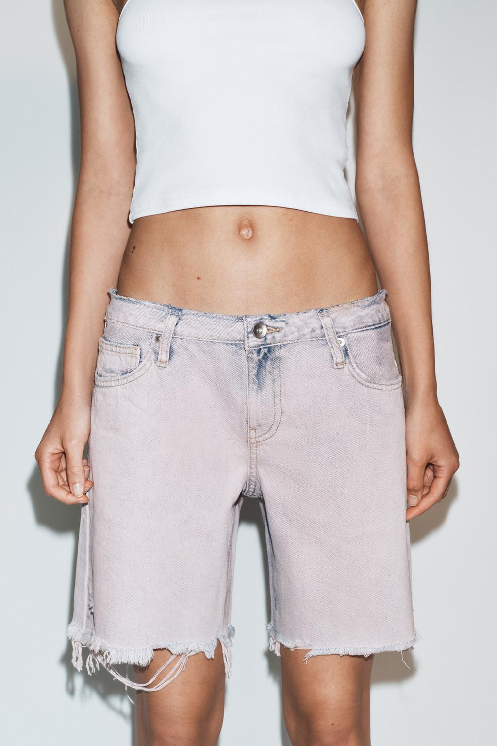 ДЖИНСОВЫЕ ШОРТЫ TRF СО СРЕДНЕЙ ПОСАДКОЙ