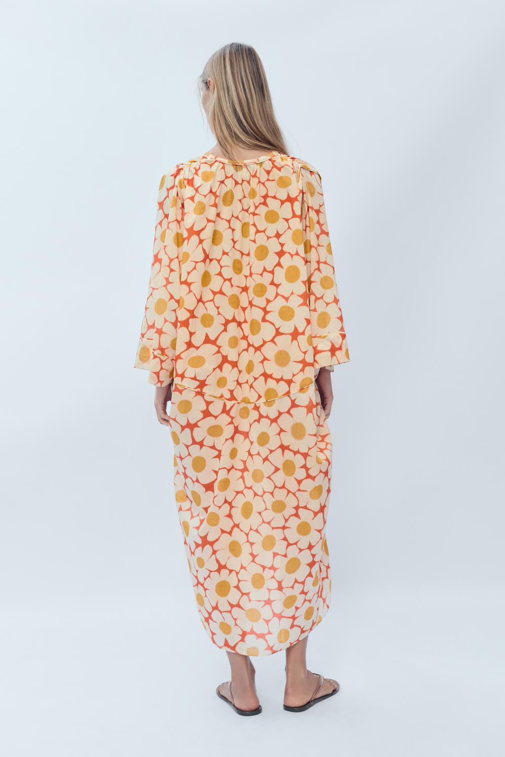 Платье-кафтан с цветочным принтом, ограниченная коллекция