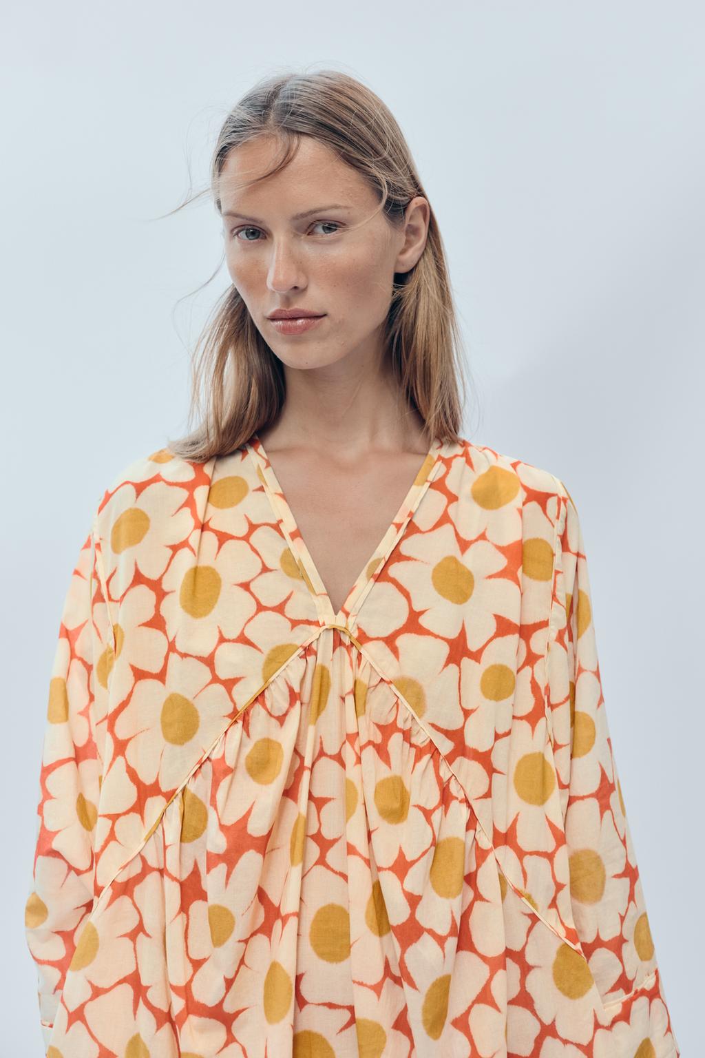 Платье-кафтан с цветочным принтом, ограниченная коллекция