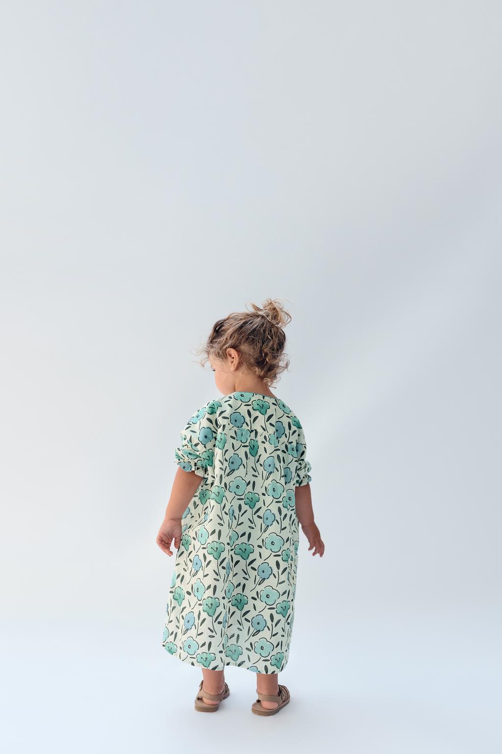 Платье-кафтан с цветочным принтом limited edition для девочек 2-14 лет