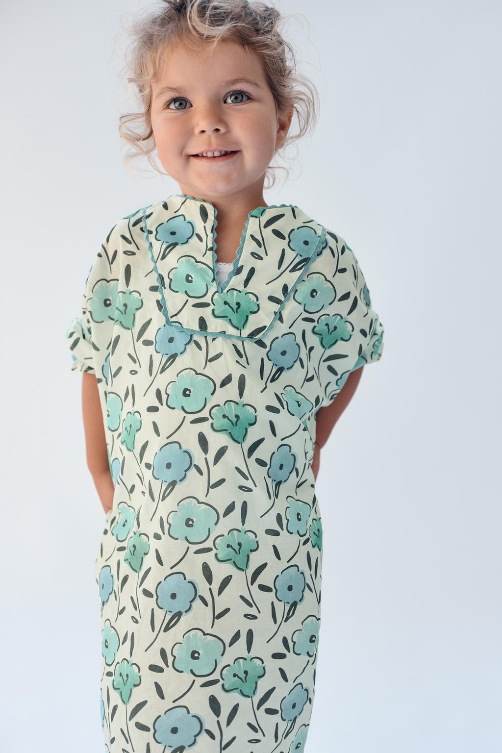 Платье-кафтан с цветочным принтом limited edition для девочек 2-14 лет