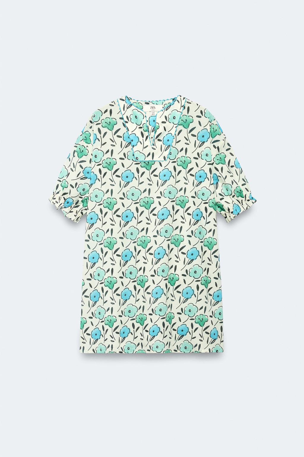 Платье-кафтан с цветочным принтом limited edition для девочек 2-14 лет