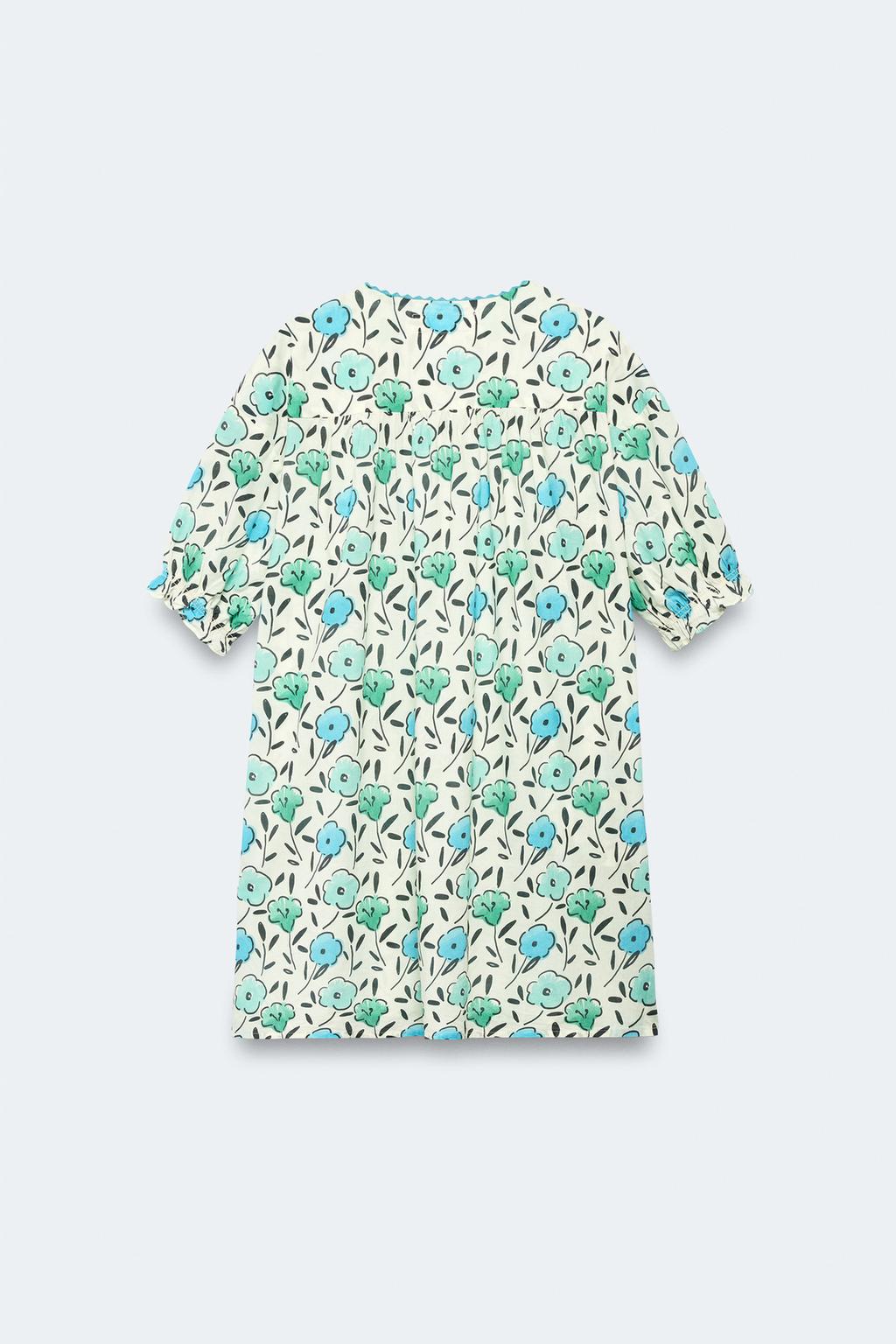 Платье-кафтан с цветочным принтом limited edition для девочек 2-14 лет