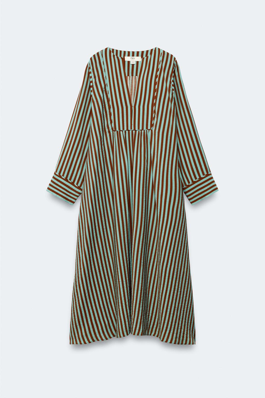 Платье-кафтан в полоску из лимитированной коллекции