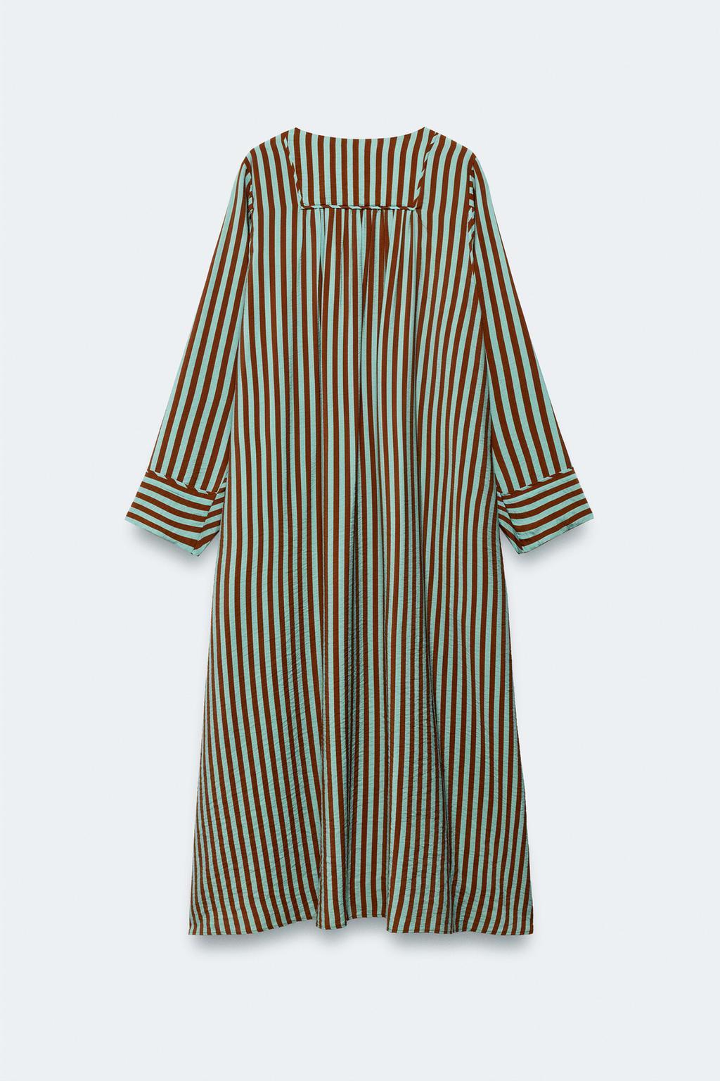 Платье-кафтан в полоску из лимитированной коллекции