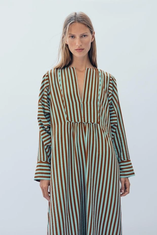 Платье-кафтан в полоску из лимитированной коллекции- Заказать в России