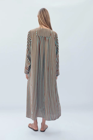 Платье-кафтан в полоску из лимитированной коллекции- Заказать в России