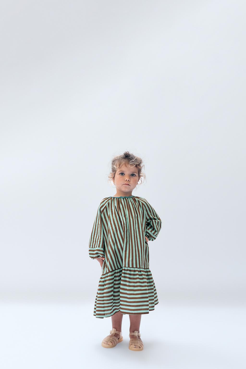 Платье волнистой полосатой limited edition для детей 2-14 лет