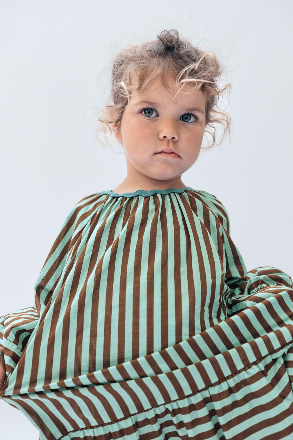 Платье волнистой полосатой limited edition для детей 2-14 лет