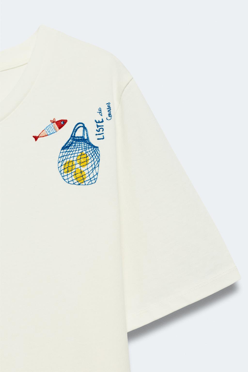 Футболка с вышивкой limited edition на передней панели
