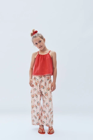 Топ в клетку с объемным краем, лимитированная коллекция 2-14 лет- Заказать в России