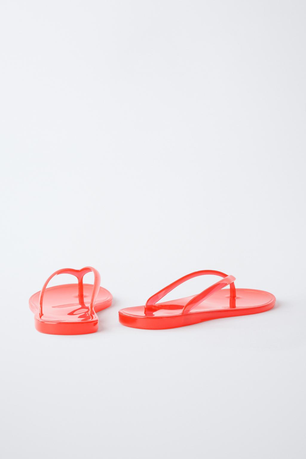 Прозрачные шлепанцы с петлей для большого пальца