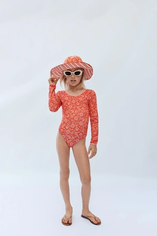 Шляпа с цветочным и полосатым принтом, 2-14 лет, limited edition- Заказать в России