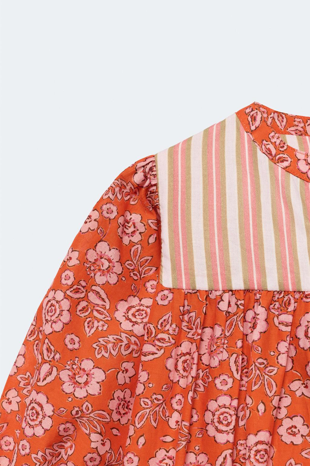 Платье-кафтан с цветочным узором, лимитированная коллекция 2-14 лет