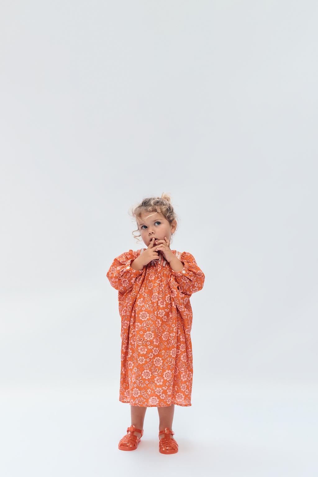 Платье-кафтан с цветочным узором, лимитированная коллекция 2-14 лет