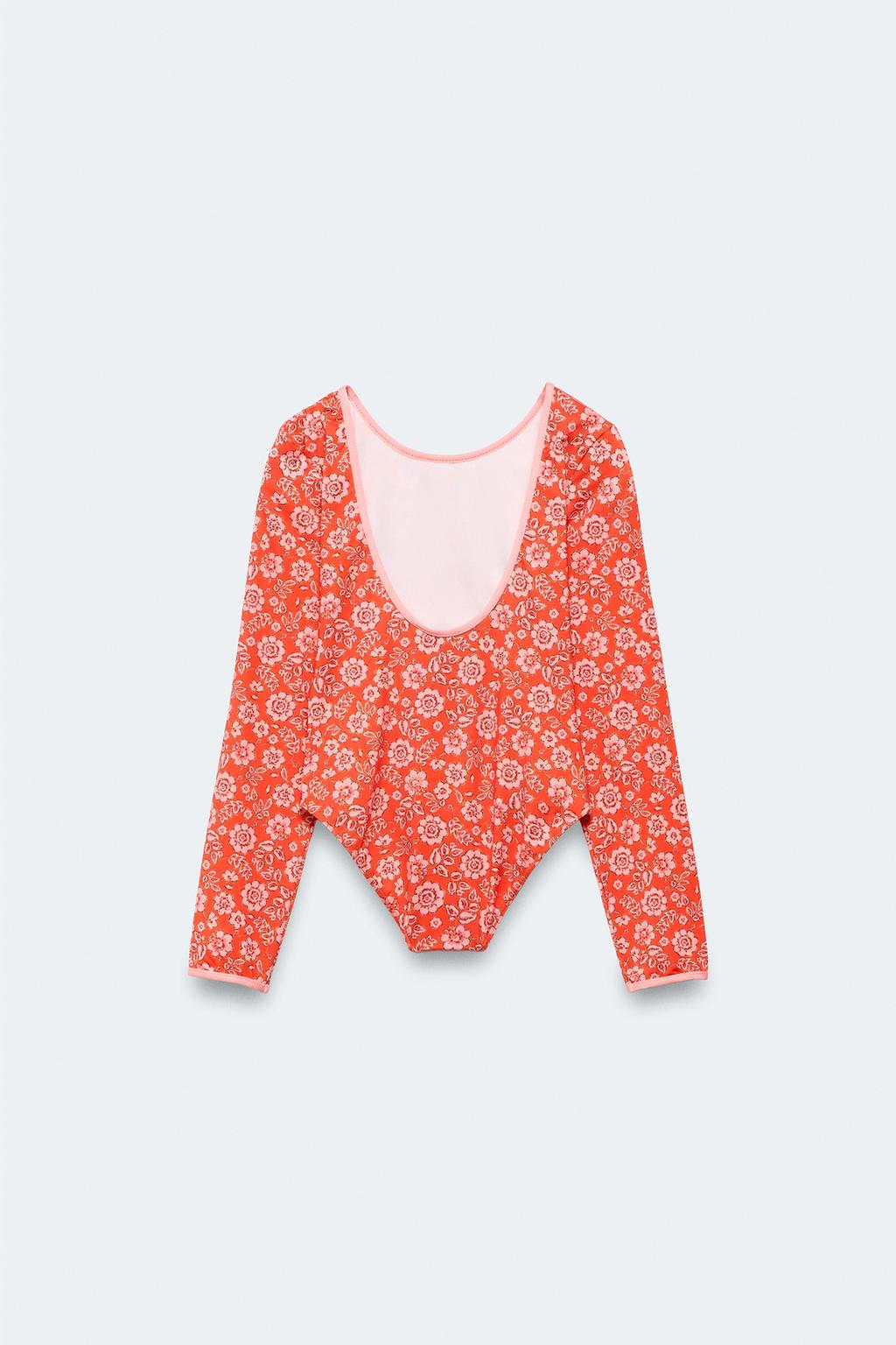 Купальник с длинным рукавом limited edition 4-14 лет в цветочном дизайне