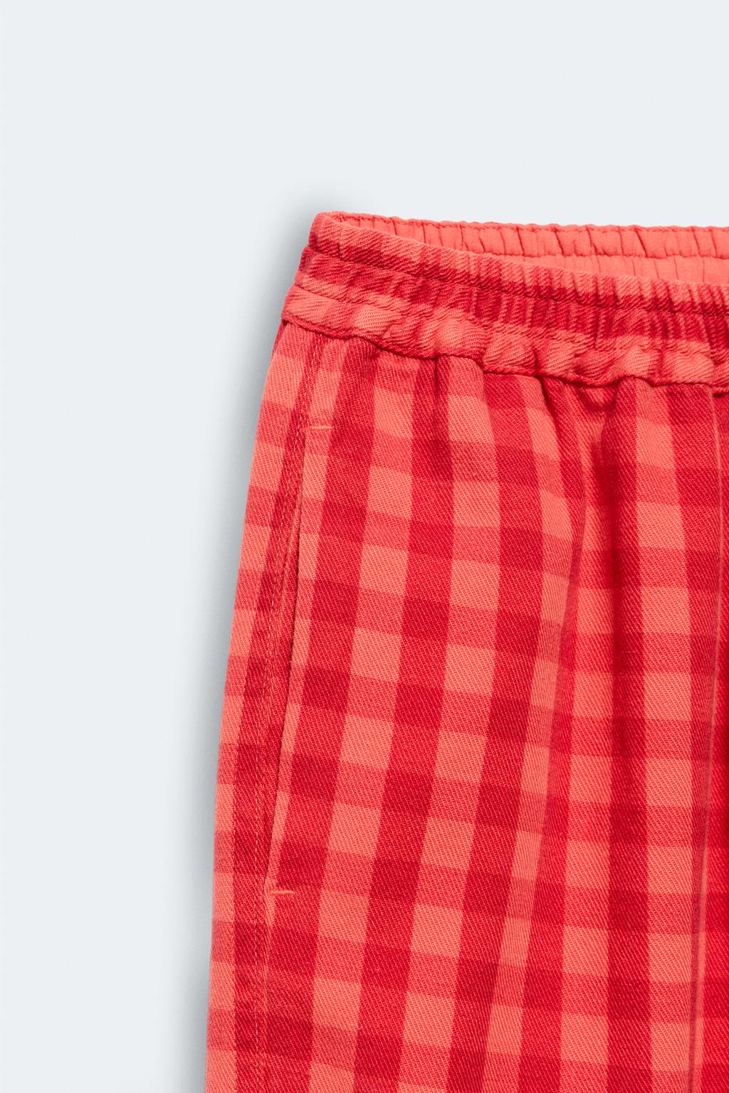 Джинсовые багги 2-14 лет / лимитированное издание в клетку