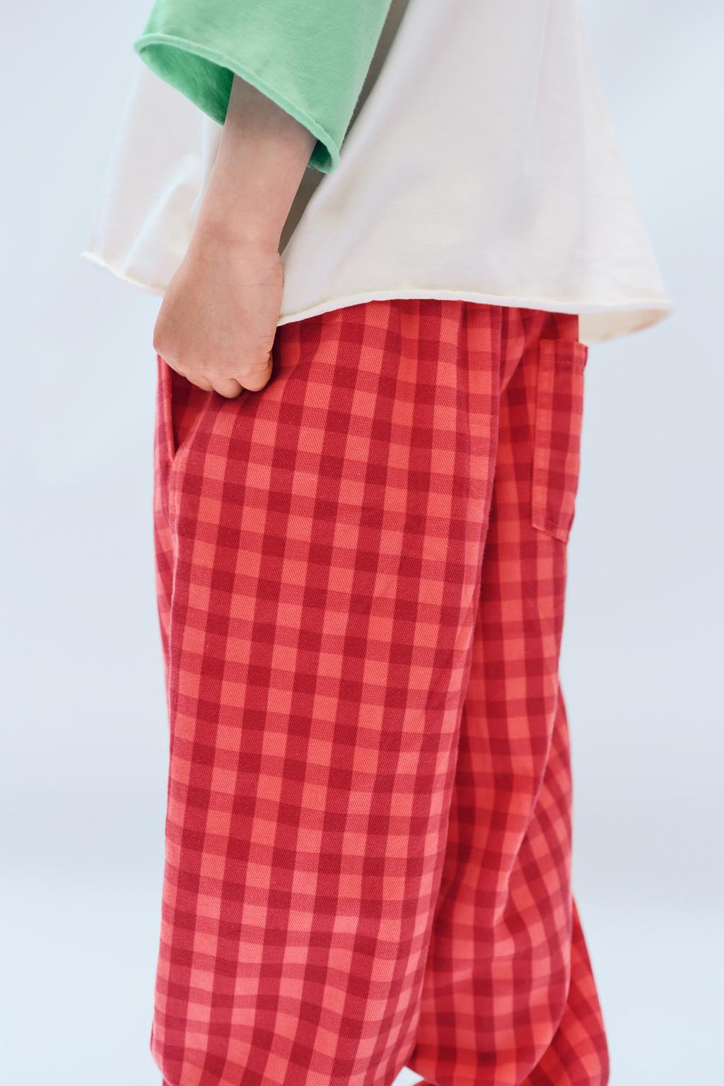 Джинсовые багги 2-14 лет / лимитированное издание в клетку