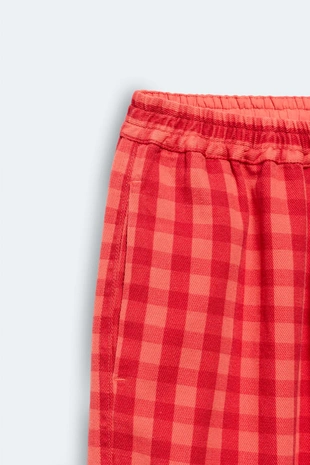 Джинсовые багги 2-14 лет / лимитированное издание в клетку- Заказать в России