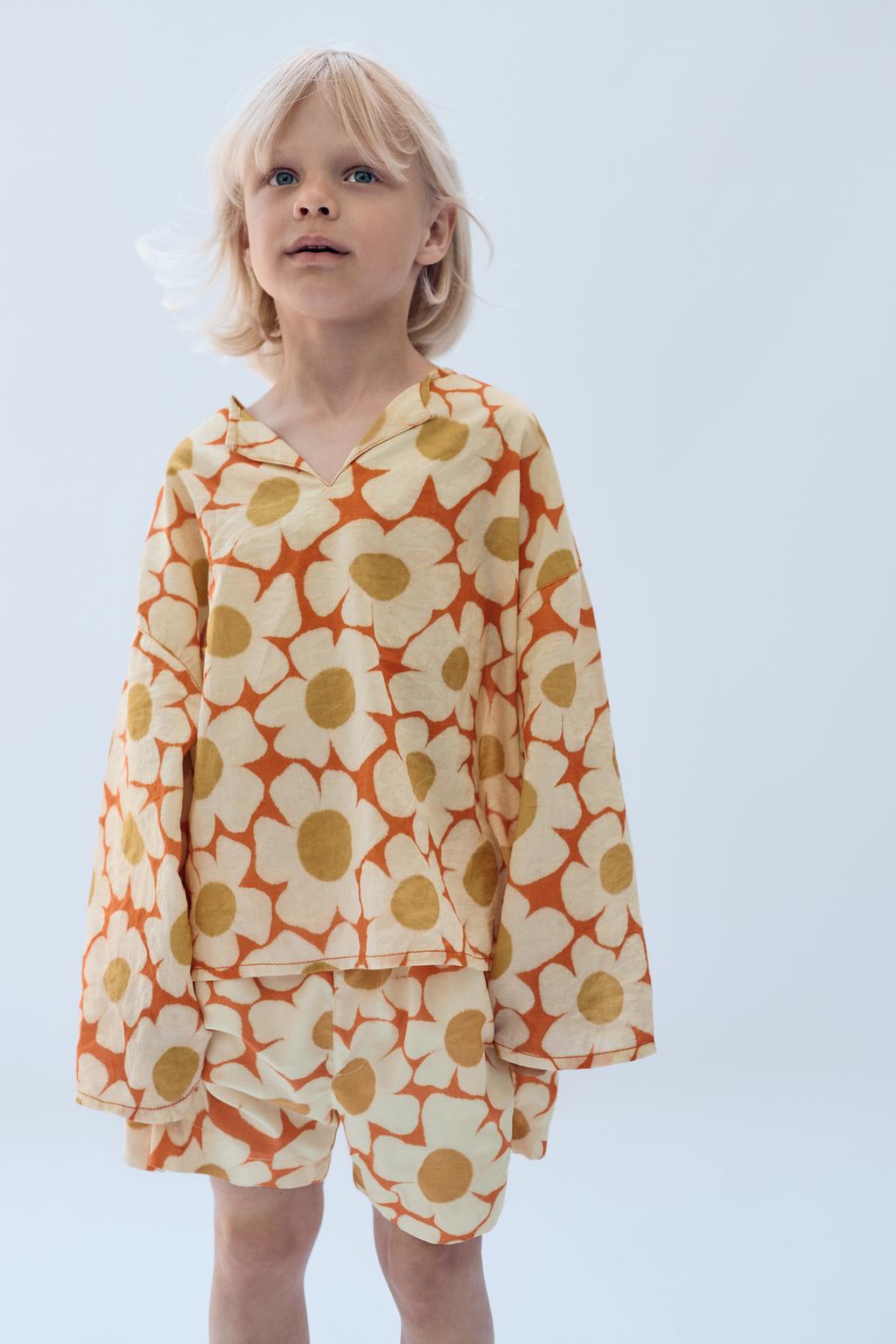 Плавки limited edition с цветочным узором 2-14 лет