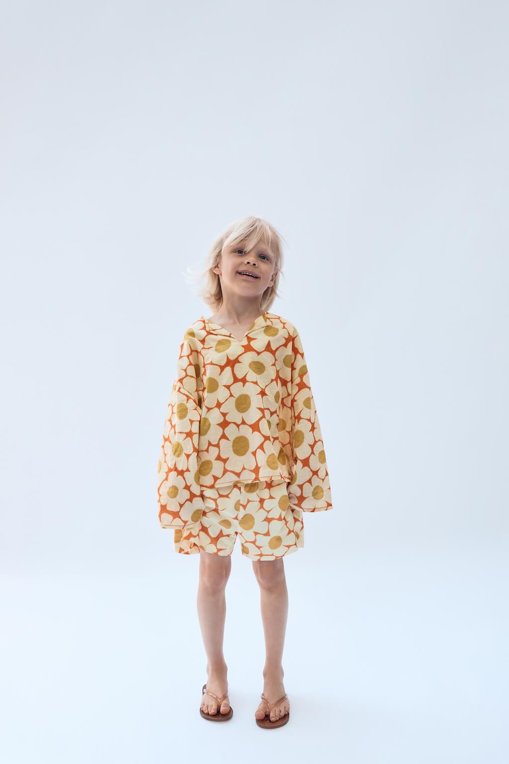 Плавки limited edition с цветочным узором 2-14 лет