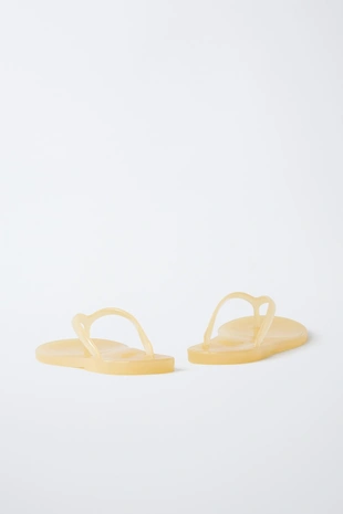 Прозрачные шлепанцы с петлей для большого пальца- Заказать в России