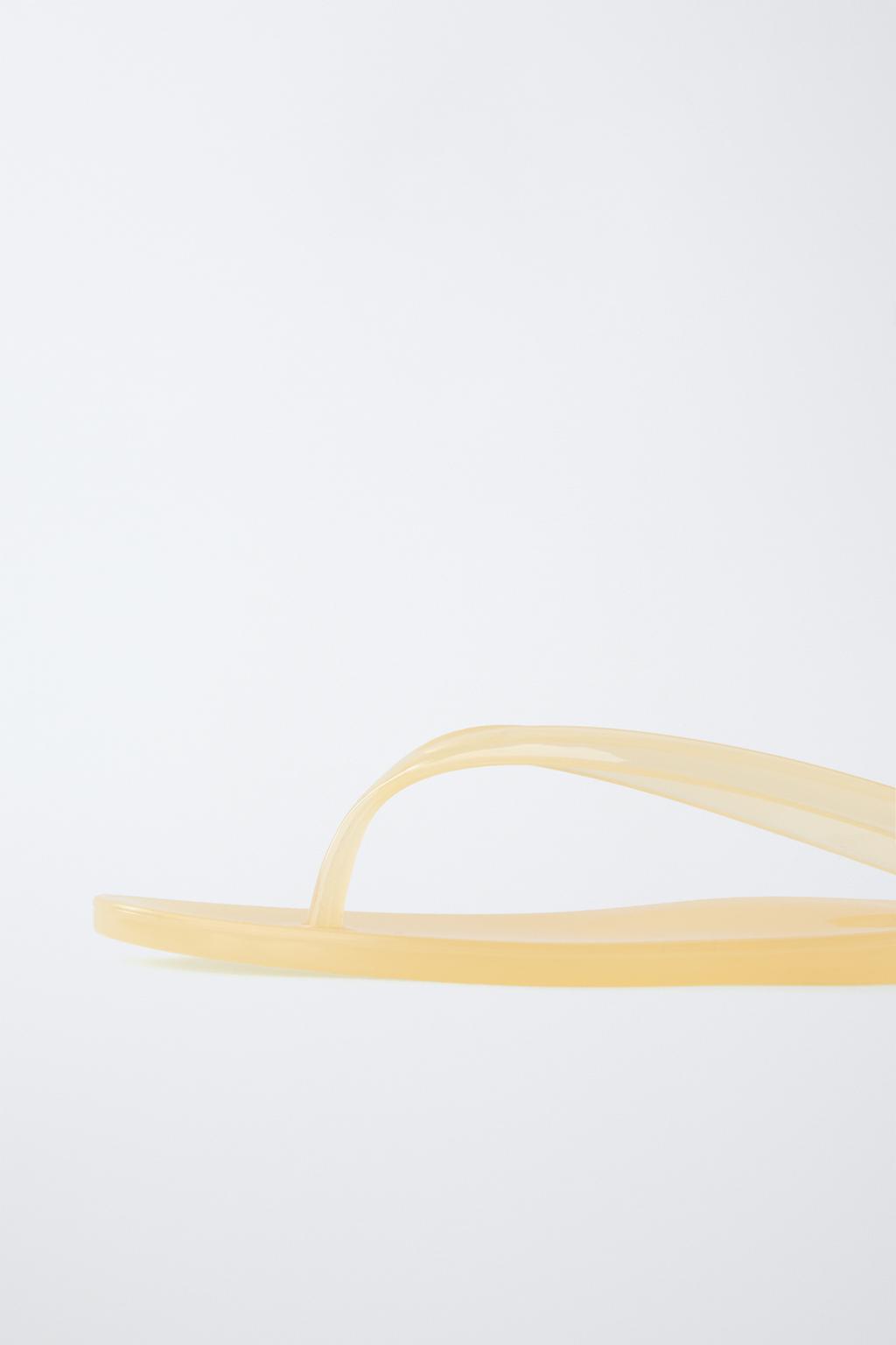 Прозрачные шлепанцы с петлей для большого пальца