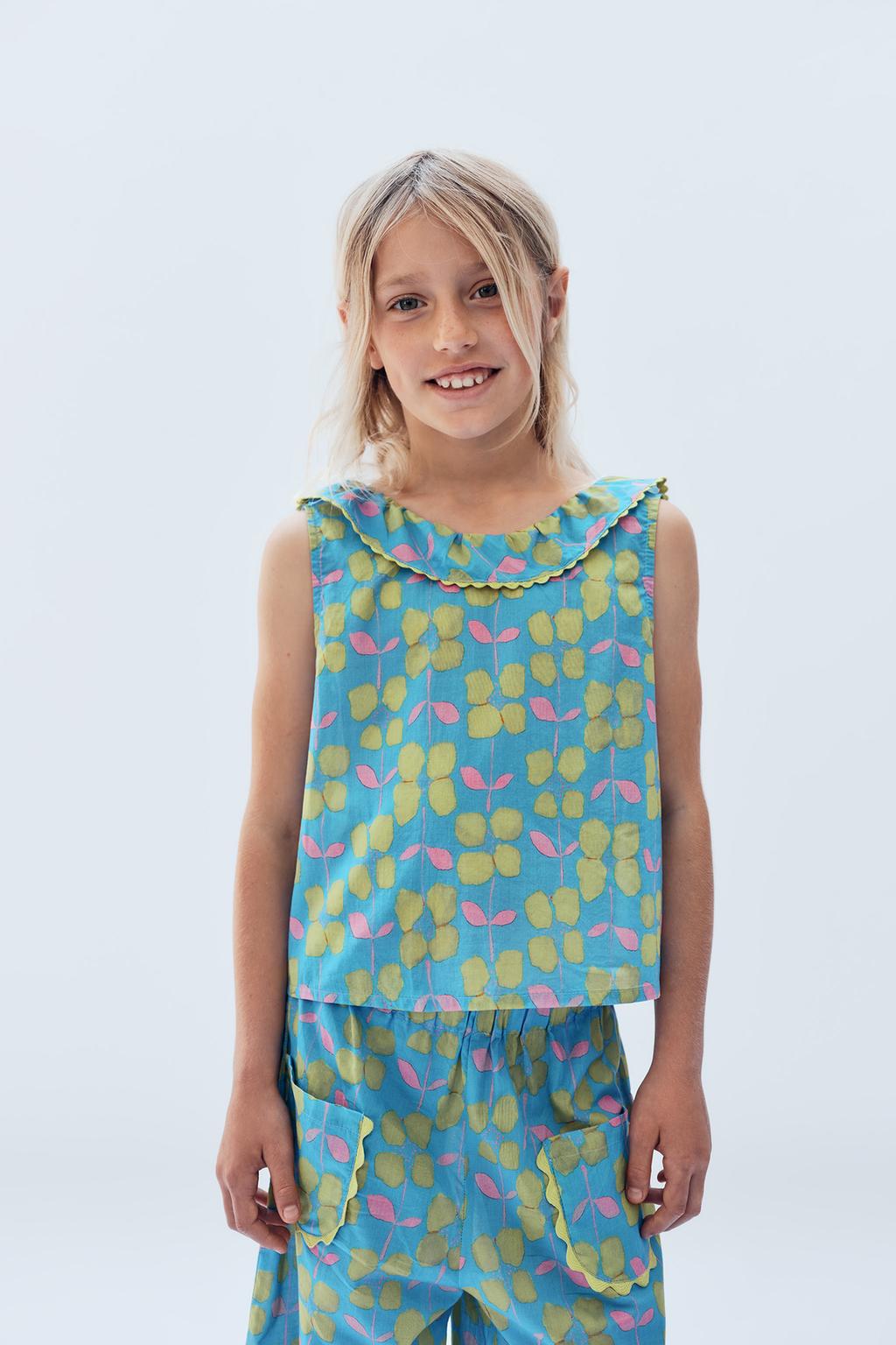 Майка с цветочным принтом лимитированной коллекции 2-14 лет