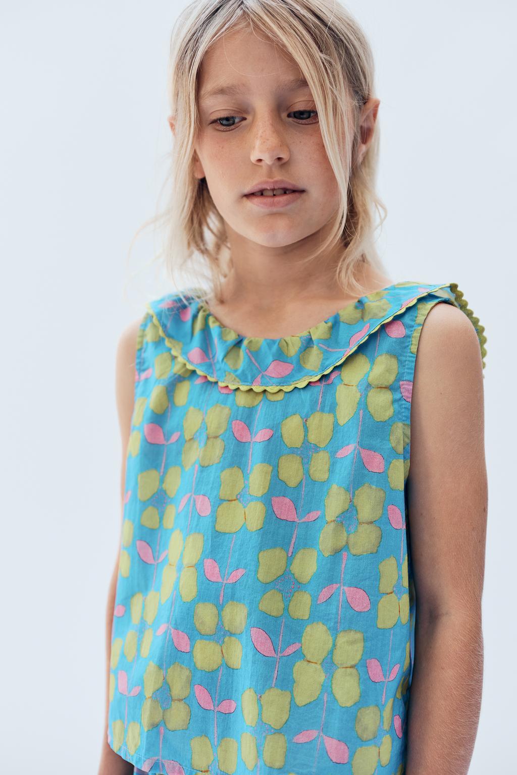 Майка с цветочным принтом лимитированной коллекции 2-14 лет